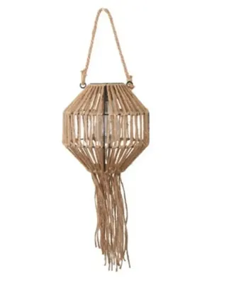 Decostar Hanglamp Solar LED ro Dagmar 22 cm naturel Decostar Hanglamp Solar LED ro Dagmar 22 cm naturel