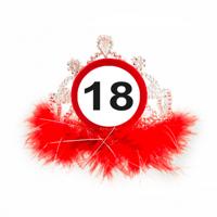 18 jaar verkeersbord tiara - thumbnail