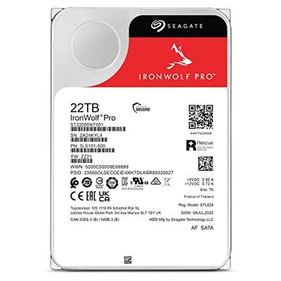 Seagate HDD NAS 3.5 22TB ST22000NT001 IronWolf Pro