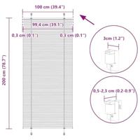 Pliss rolgordijn 100x200 cm stofbreedte 99,4 cm antraciet - thumbnail