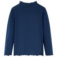 Kindershirt lange mouwen ballerinaprint 104 marineblauw - thumbnail