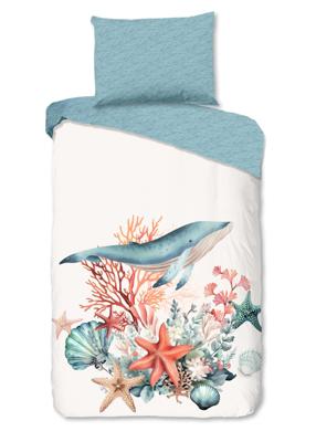 Good Morning Dekbedovertrek "maritiem/ zee thema" - Wit - (140x200 cm) - Katoen Good Morning Dekbedovertrek "maritiem/ zee thema" - Wit - (140x200 cm) - Katoen