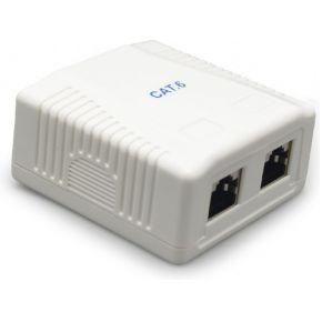 CAT6 FTP LAN-opbouwdoos, 2-poorts