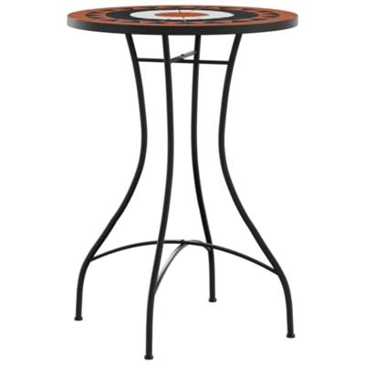 Bistrotafel mozaek 50x70 cm keramiek terracottakleurig en wit Bistrotafel mozaek 50x70 cm keramiek terracottakleurig en wit