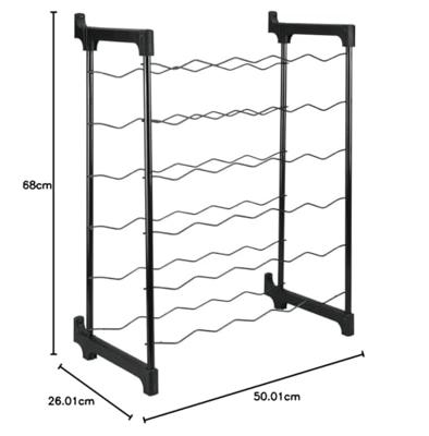 Tomado-Metaltex chianti wijnrek voor 30 flessen 68x50x26 cm zwart