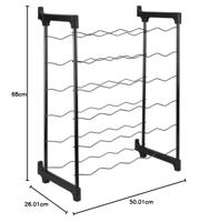 Tomado-Metaltex chianti wijnrek voor 30 flessen 68x50x26 cm zwart - thumbnail
