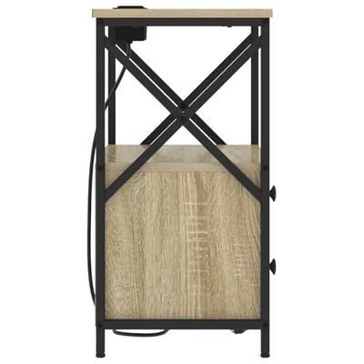 Nachtkastje met Oplaadstation Sonoma eiken Bewerkt hout