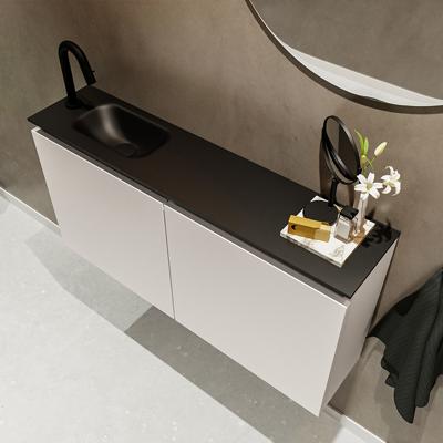 MONDIAZ TURE 100cm toiletmeubel linen. EDEN wastafel urban links 1 kraangat MONDIAZ TURE 100cm toiletmeubel linen. EDEN wastafel urban links 1 kraangat