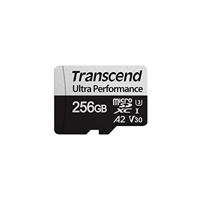 Transcend ts256gusd340s microsdxc w/ adapter, 256gb, uhs-i u3, v30, a2, 3d nand, 160/ 125 mb/s - thumbnail