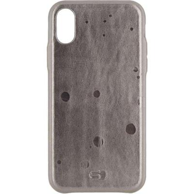 Senza Glam Leather Cover Apple iPhone X/Xs Metallic Grey Senza Glam Leather Cover Apple iPhone X/Xs Metallic Grey