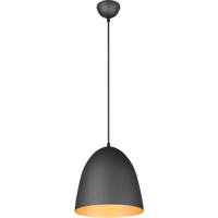 LED Hanglamp - Hangverlichting - Trion Lopez - E27 Fitting - 1-lichts - Rond - Mat Zwart/Goud - Aluminium - thumbnail