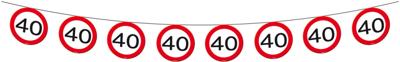Vlaggenlijn verkeersbord &apos;40&apos;