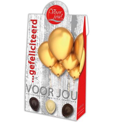 Voor Jou! Cadeau doos young ballonnen gefeliciteerd 100 Gram Voor Jou! Cadeau doos young ballonnen gefeliciteerd 100 Gram