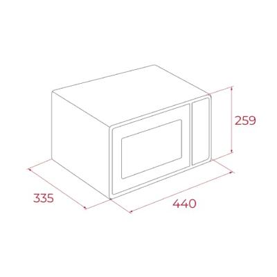 Magnetron met Grill Teka MWFS20G Zwart 20 L