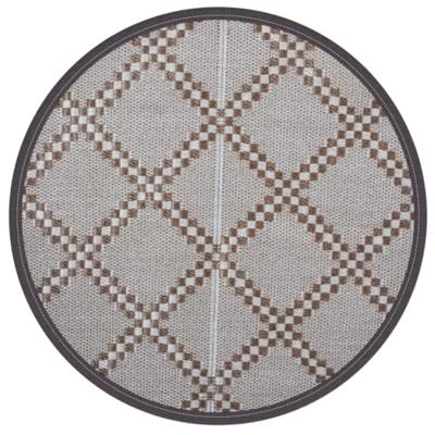 VidaXL Buitenkleed arakil ø 120 cm polypropeen bruin VidaXL Buitenkleed arakil ø 120 cm polypropeen bruin