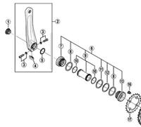 Shimano Deore FC-M530 Kettingblad 9V 44T - Zwart - thumbnail