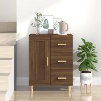 Dressoir 69,5x34x90 cm bewerkt hout bruineikenkleurig - thumbnail
