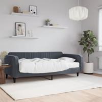 Slaapbank met matras 100x200 cm fluweel donkergroen - thumbnail
