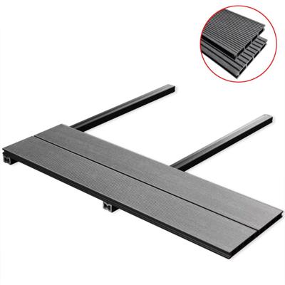 vidaXL Terrasplanken HKC met accessoires 35 m² 4 m grijs