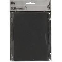 Creativ Company Enveloppen, afmeting envelop 11,5x16 cm, 110 gr, zwart, 10 stuk/ 1 doos - thumbnail