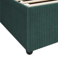 Bedframe met matras Donkergroen 90 x 190 cm Stof - thumbnail