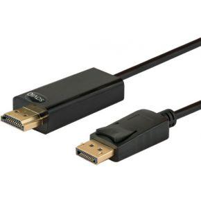 Savio CL-56 video kabel adapter 1,5 m DisplayPort HDMI Type A (Standaard) Zwart