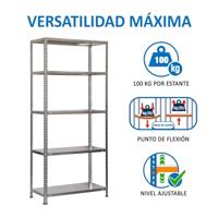 Planken Simon Rack Comfort Plus 5/500 200 x 100 x 50 cm Natuurlijk Metaal 5 Planken 100 kg - thumbnail