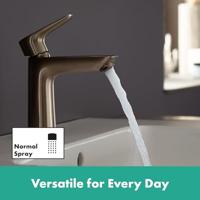 Hansgrohe Wastafelmengkraan Talis E 110 Eengreeps met Trekwaste Geborsteld Brons - thumbnail