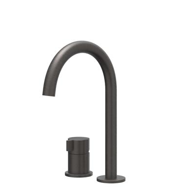 Wastafelkraan IVY Tribe Coldstart 2-gats RVS316 Geborsteld Carbon Black PVD