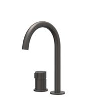 Wastafelkraan IVY Tribe Coldstart 2-gats RVS316 Geborsteld Carbon Black PVD - thumbnail