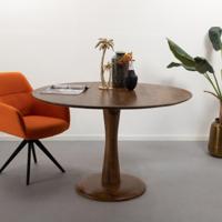 Brix Ronde Eettafel 'Vivian' 120cm, kleur Bruin - thumbnail