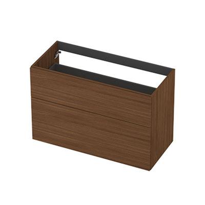 INK - Onderkast 2L A-sym Decor Tbv Grepen - 1000x450x650 Mm - Warm Walnoot