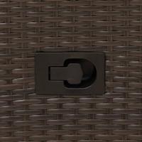 Tuinbank 2-zits verstelbaar met tafel poly rattan bruin - thumbnail