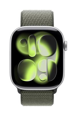 Apple Watch Band - Geweven sportbandje - 46 mm - Bosgroen - Eén maat voor de meeste polsen