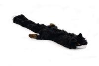 Flatino pluche hondenspeeltje vos zwart 52 cm - thumbnail