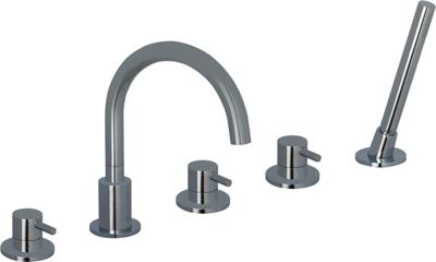 Ben Lavion inbouw badkraan 5-delig met inbouwdeel Mat Wit