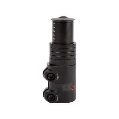 Ergotec stuurpen-adapter ahead level 6 met spacers 28,6ø 107mm mat zwart