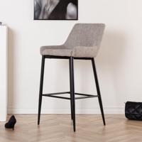 Nohr Barkruk 'Quennel' Linnenlook, kleur Beige (zithoogte 74cm) - thumbnail