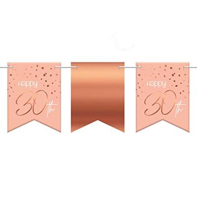 Vlaggenlijn 30 Jaar Roze/Roségoud - 6 Meter