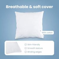 VidaXL Hoofdkussen met kussen 2 pcs wit 80 x 80 cm veren - thumbnail