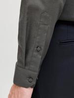 Jack & Jones Jprblaparker Shirt L/s Noos Overhemd Dark Grey Melange - thumbnail