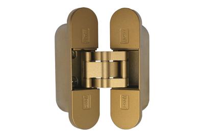 DX Onzichtbaar scharnier 3D verstelbaar 111x29 mm - brons DX Onzichtbaar scharnier 3D verstelbaar 111x29 mm - brons