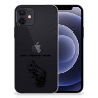iPhone 12 | 12 Pro (6.1") Silicone-hoesje Gun Don't Touch My Phone - thumbnail