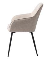 Giga Living - Eetkamerstoel Stof Donkergrijs - Nolan - Set van 2 - thumbnail