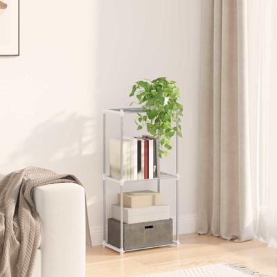 Opslageplank met plank met opslag wit 43 x 27 x 90 cm Aluminium Opslageplank met plank met opslag wit 43 x 27 x 90 cm Aluminium