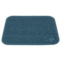 TRIXIE SCHOONLOOPMAT VOOR KATTENBAKKEN PVC BLAUW 45X37 CM - thumbnail