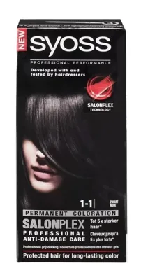 Syoss Permanent Coloration Haarverf - 1-1 Zwart Syoss Permanent Coloration Haarverf - 1-1 Zwart