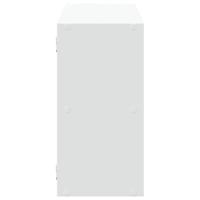 Wandschap 100x25x50 cm bewerkt hout wit - thumbnail