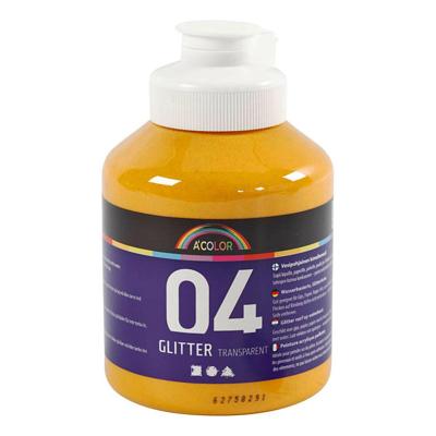 Creativ Company Acrylverf met glitters, warm geel, 500 ml/ 1 fles Creativ Company Acrylverf met glitters, warm geel, 500 ml/ 1 fles