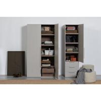 WOOOD Kledingkast 'Rens' 1-deurs, kleur Pebble Grey - thumbnail